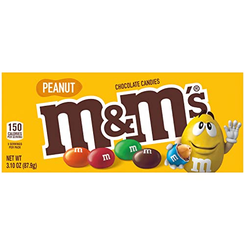 M&M's Peanut Chocolate Candy - Movie Theater Box |1 Ounce (Pack of 12) for Movie Night Snacking  
M&M's Peanut Chocolate
